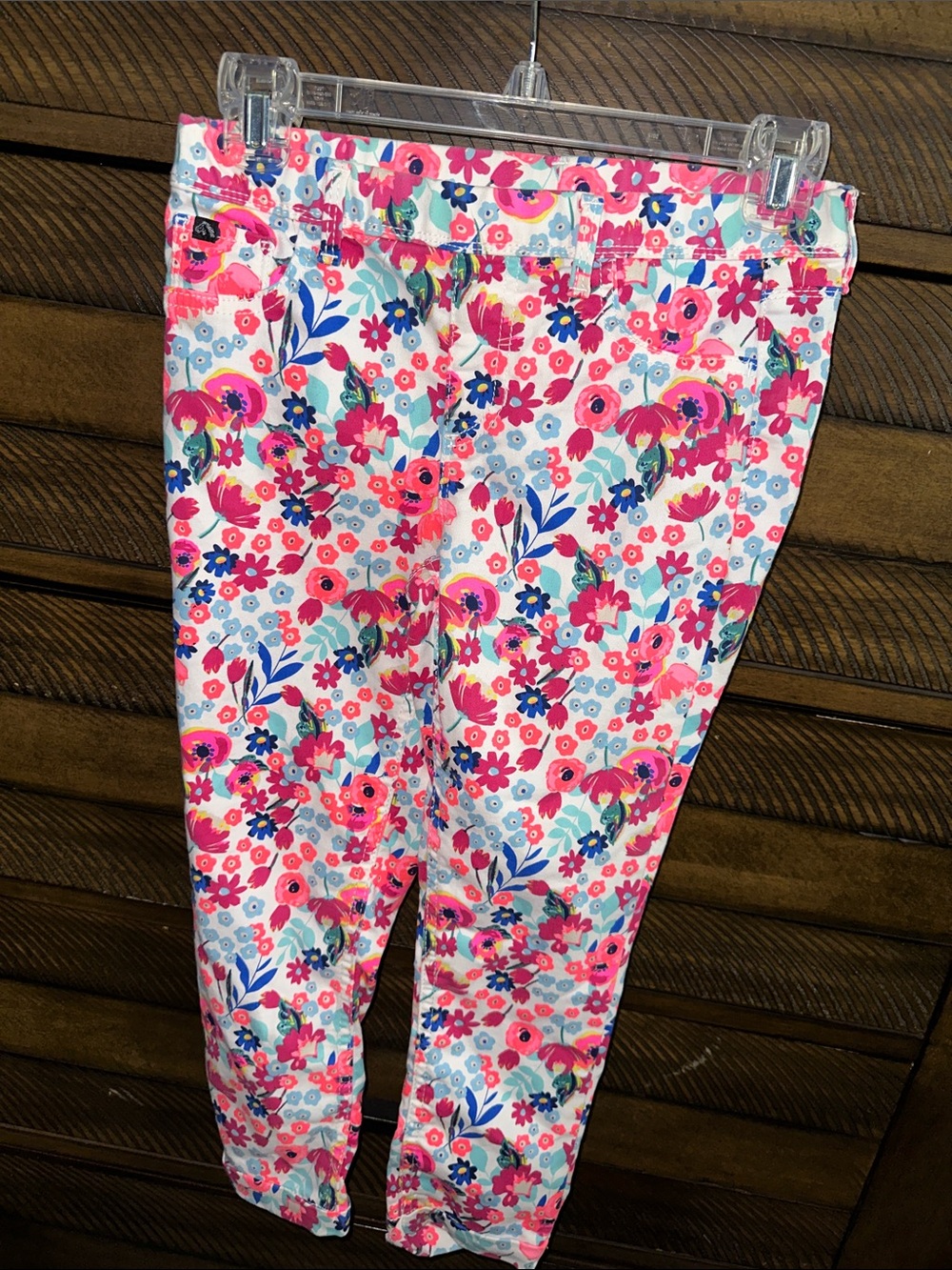 Jordache Girls Pink Blue White Floral Jeans